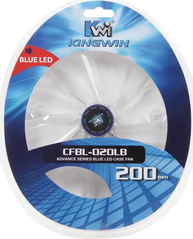 Alt view image 5 of 5 - KINGWIN CFBL-020LB 200mm Blue LED Case Fan