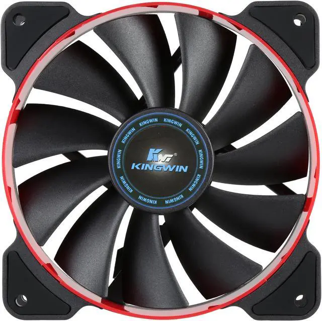 Main image of KINGWIN XF-012LBR-PWM PWM case fan with Red cilcle frame, 120 x 120 x 25 mm long life bearing