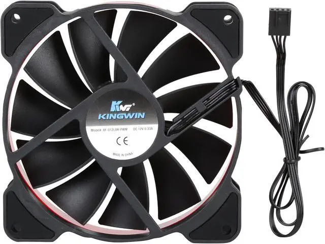 Alt view image 4 of 5 - KINGWIN XF-012LBR-PWM PWM case fan with Red cilcle frame, 120 x 120 x 25 mm long life bearing