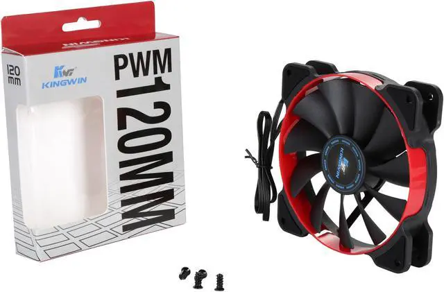 Alt view image 5 of 5 - KINGWIN XF-012LBR-PWM PWM case fan with Red cilcle frame, 120 x 120 x 25 mm long life bearing