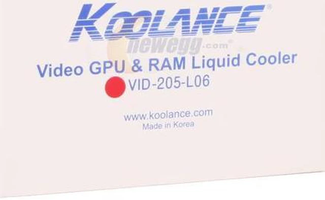 Alt view image 3 of 3 - KOOLANCE VID-205-L06 Video GPU & RAM Liquid Cooler