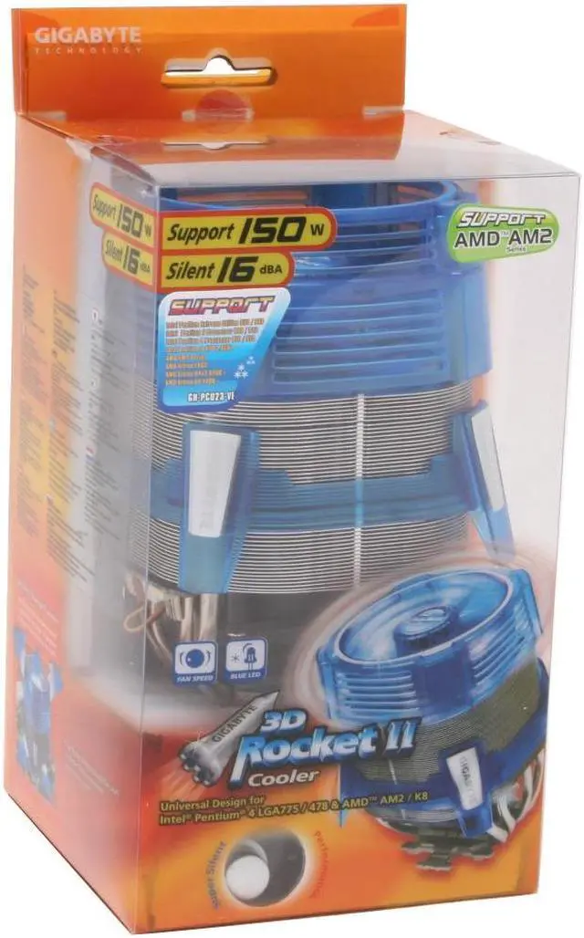 Alt view image 7 of 7 - GIGABYTE GH-PCU23-VE 92mm Ball CPU Cooler