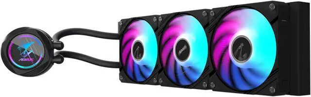 Alt view image 2 of 5 - AORUS WATERFORCE II 360 Liquid CPU Cooler, 360mm Radiator with 3x120mm low noise ARGB Fans, compatible with Intel LGA1700, 1851 and AMD AM5 (GP-AORUS WATERFORCE II 360)