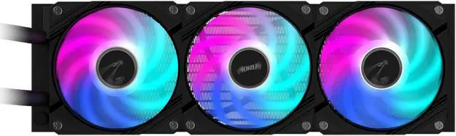 Alt view image 3 of 5 - AORUS WATERFORCE II 360 Liquid CPU Cooler, 360mm Radiator with 3x120mm low noise ARGB Fans, compatible with Intel LGA1700, 1851 and AMD AM5 (GP-AORUS WATERFORCE II 360)