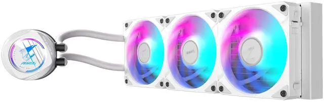 Alt view image 2 of 5 - AORUS WATERFORCE II 360 ICE Liquid CPU Cooler, 360mm Radiator with 3x120mm low noise ARGB Fans, compatible with Intel LGA1700, 1851 and AMD AM5 (GP-AORUS WATERFORCE II 360 ICE G2)