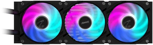 Alt view image 3 of 5 - AORUS WATERFORCE II 360 Liquid CPU Cooler, 360mm Radiator with 3x120mm low noise ARGB Fans, compatible with Intel LGA1700, 1851 and AMD AM5 (GP-AORUS WATERFORCE II 360 G2)