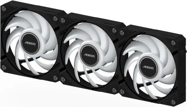 Alt view image 6 of 7 - AORUS EZ CHAIN FAN 120 ICE (3-Pack), 120mm Hydro Dynamic Bearing ARGB Computer Case Fan