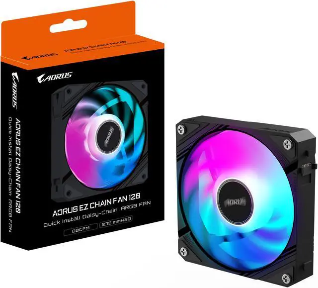 Main image of AORUS EZ CHAIN FAN 120 ICE, 120mm Hydro Dynamic Bearing Computer Case Fan