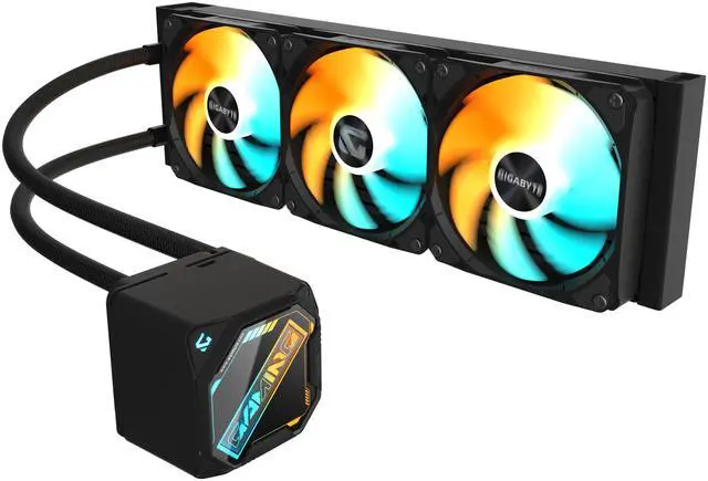 Alt view image 2 of 6 - GIGABYTE GAMING 360 liquid CPU Cooler, 360mm Radiator with 3x 120mm low noise ARGB Fans, compatible with Intel LGA 1851, 1700, 115X, 1200, and AMD AM5, AM4 (GP-GIGABYTE GME 360)