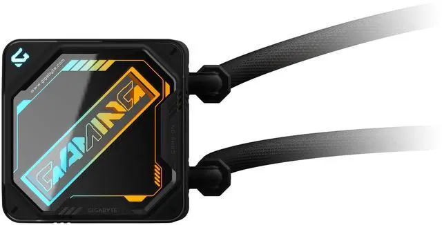Alt view image 2 of 8 - GIGABYTE GAMING 240 liquid CPU Cooler, 240mm Radiator with 2x 120mm low noise ARGB Fans, compatible with Intel LGA 1851, 1700, 115X, 1200, and AMD AM5, AM4 (GIGABYTE GAMING 240)