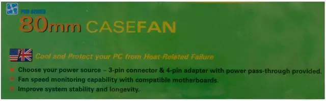 Alt view image 3 of 3 - Antec 75000 80mm Case Cooling Fan