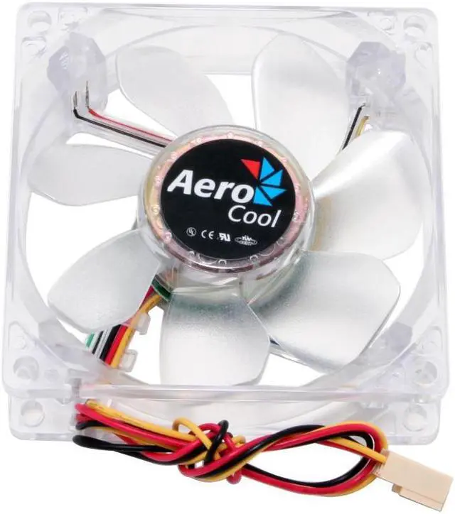 Alt view image 2 of 5 - AeroCool AeroQuadro 4CB 80mm Orange / Blue / Yellow / Green LED Case Cooling Fan