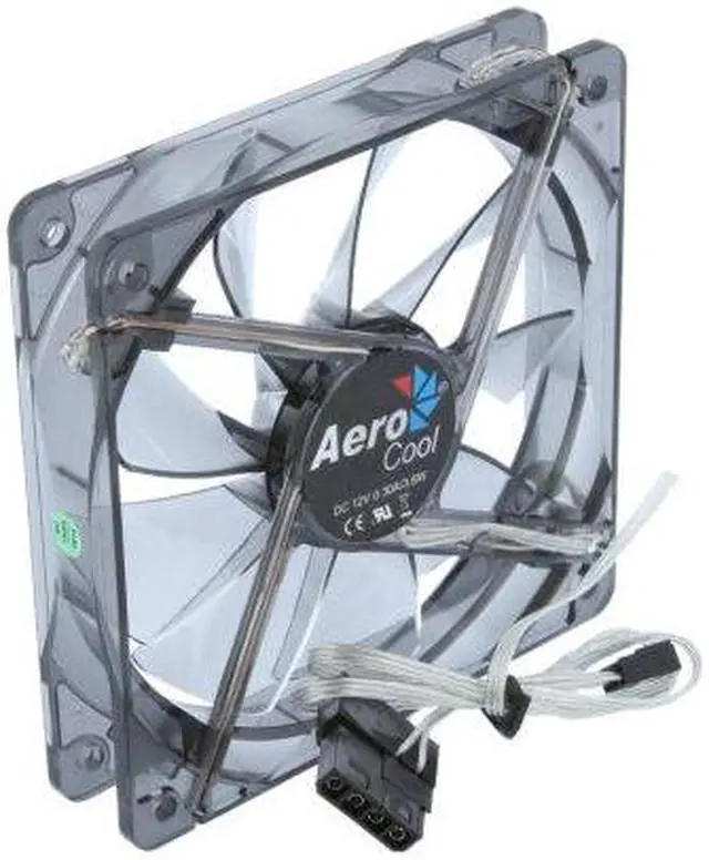 Alt view image 3 of 10 - AeroCool V12 BlackLine Edition Blue LED Case cooler