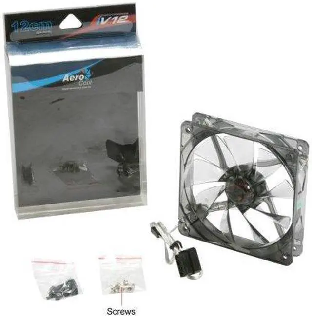 Alt view image 10 of 10 - AeroCool V12 BlackLine Edition Blue LED Case cooler