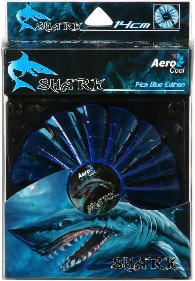 Alt view image 6 of 7 - AeroCool EN55468 Shark 140mm Black Edition 140mm Case cooler