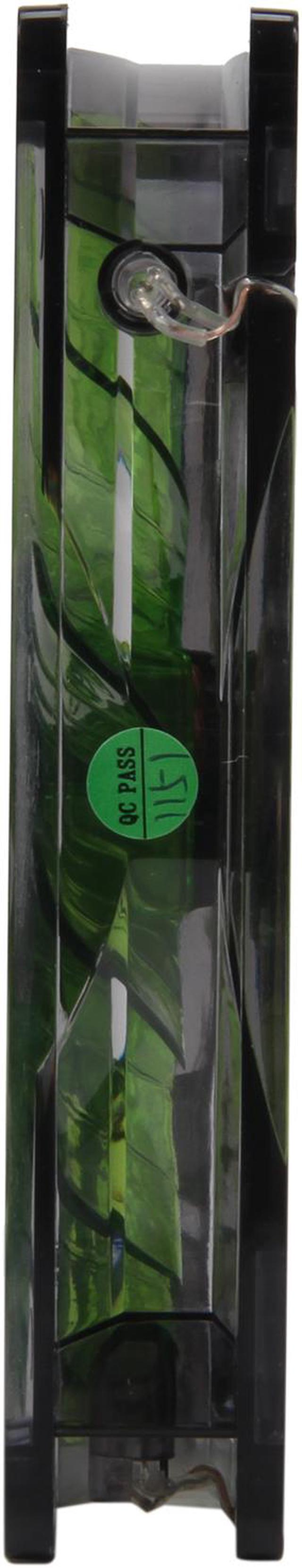 Alt view image 3 of 4 - AeroCool Shark 140mm Green, Green LED Case Fan