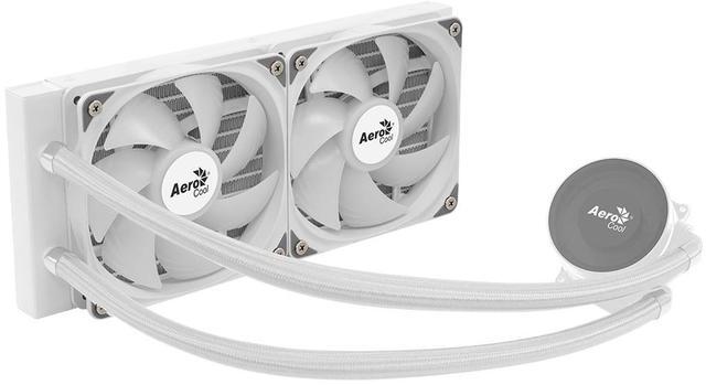 Alt view image 3 of 11 - LIQUID COOLER AeroCool Oasis-L240-WHITE 240MM ARGB Intel LGA1851/LGA1700/LGA1200/LGA115X/LGA1366, AMD AM5/AM4/AM3/AM2/FM2/FM1