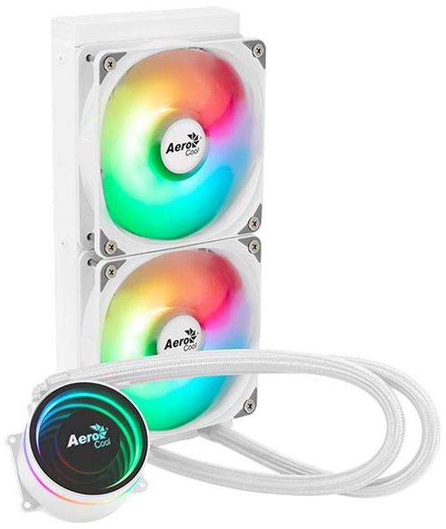 Alt view image 2 of 11 - LIQUID COOLER AeroCool Oasis-L240-WHITE 240MM ARGB Intel LGA1851/LGA1700/LGA1200/LGA115X/LGA1366, AMD AM5/AM4/AM3/AM2/FM2/FM1