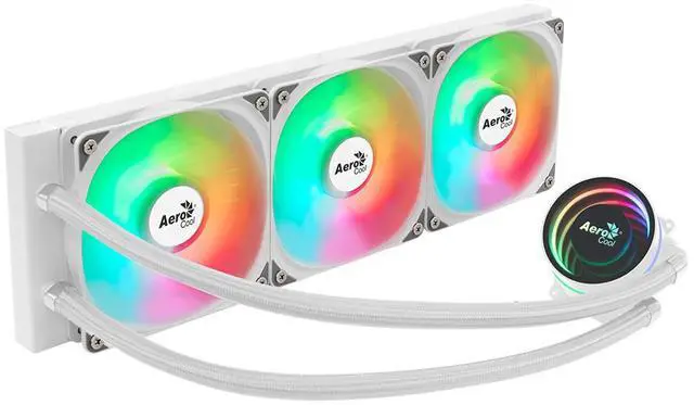 Main image of LIQUID COOLER AeroCool Oasis-L360-WHITE  360MM ARGB LIQUID COOLER  compatibility Intel LGA1851/LGA1700/LGA1200/LGA115X/LGA1366,  AMD AM5/AM4/AM3/AM2/FM2/FM1