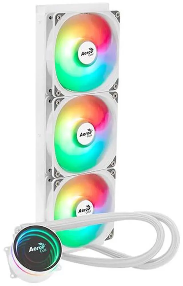 Alt view image 2 of 13 - LIQUID COOLER AeroCool Oasis-L360-WHITE  360MM ARGB LIQUID COOLER  compatibility Intel LGA1851/LGA1700/LGA1200/LGA115X/LGA1366,  AMD AM5/AM4/AM3/AM2/FM2/FM1