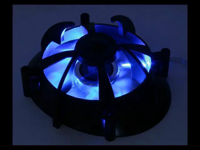 Alt view image 3 of 5 - AeroCool Centaurus III 80mm Blue LED Case Cooling Fan