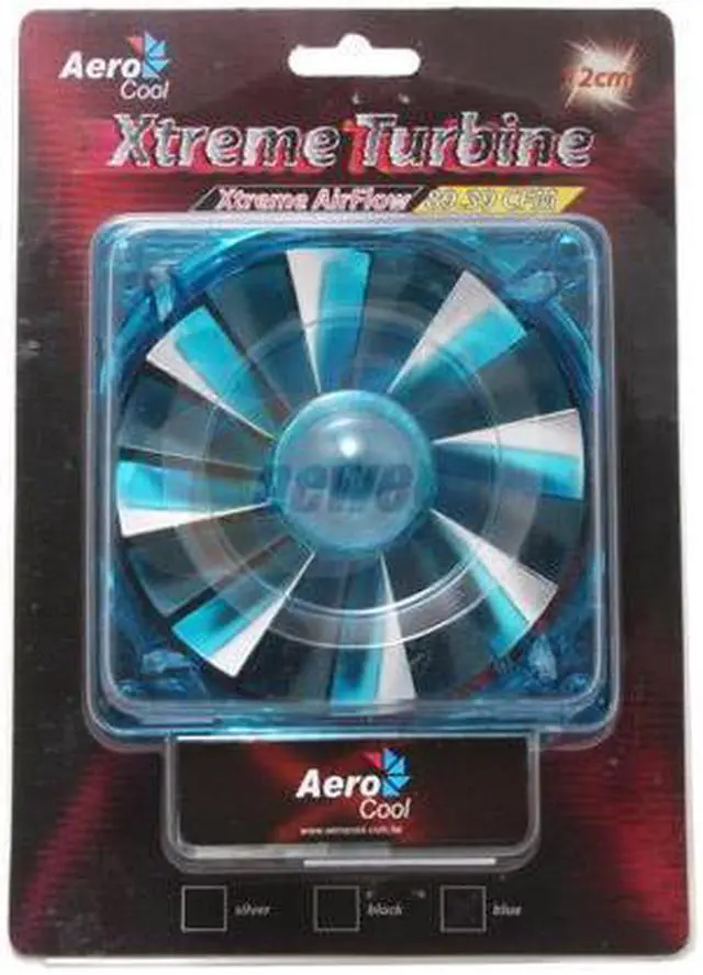 Alt view image 4 of 5 - AeroCool XtremeTurbine-Blue Case Cooling Fan