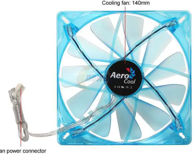 Alt view image 2 of 4 - AeroCool Streamliner-Blue 140mm Case Fan