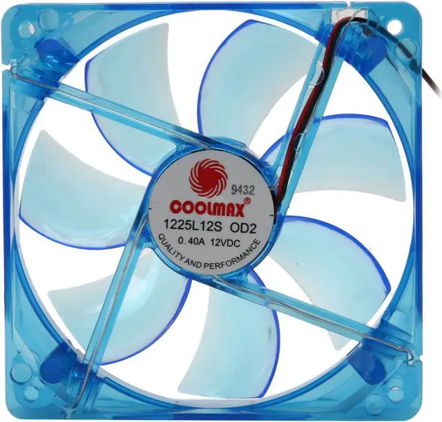 Alt view image 2 of 5 - COOLMAX CMF-1225-BL UV Crystal LED Cooling Case Fan