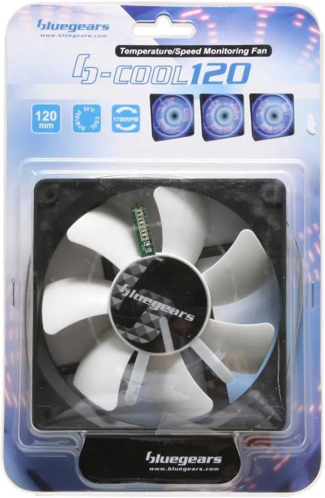 Alt view image 2 of 5 - Bgears BG01121 Blue LED Case cooler