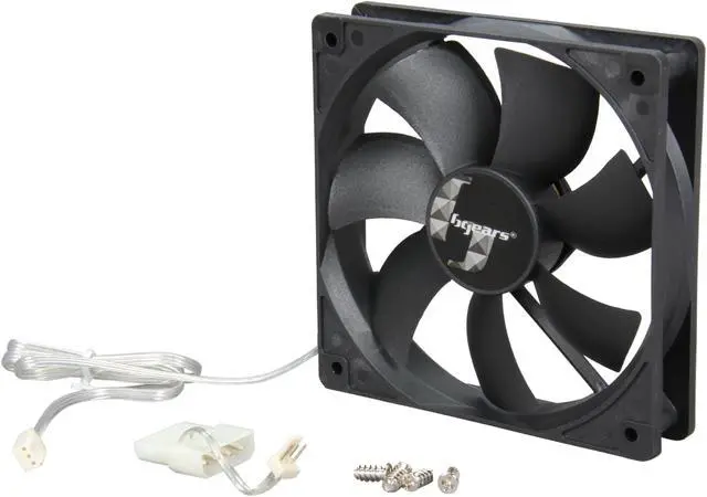 Alt view image 4 of 5 - Bgears b-Blaster 120mm 2 ball bearing High Speed 2000 RPM High Airflow 103 CFM 3pin 3wire 12VDC fan.