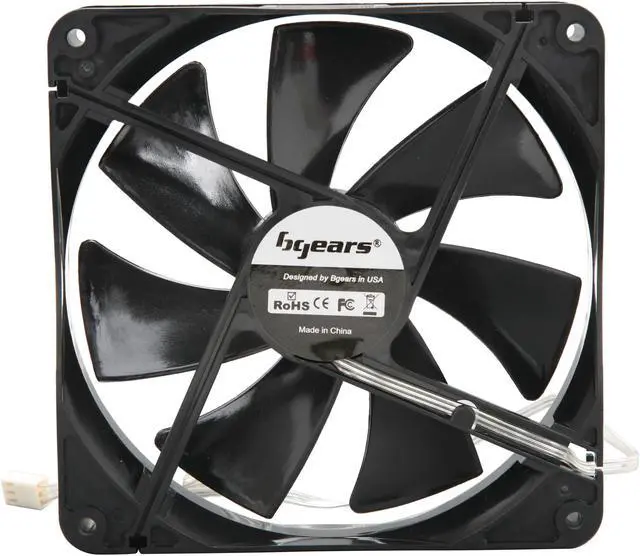 Alt view image 5 of 5 - Bgears b-Blaster 140mm 2 ball bearing High Speed 1800 RPM High Airflow 103 CFM 3pin 3wire 12VDC fan.