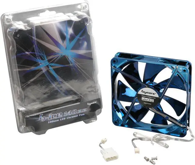 Alt view image 4 of 4 - Bgears b-ice 140mm 140mm Blue LED Case Fan