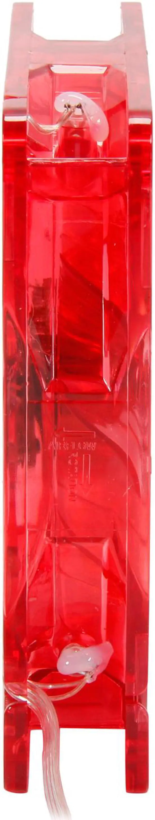 Alt view image 3 of 6 - Bgears b-PWM 120 Translucent Red with Red LEDs, 15 Blades 2 Ball Bearing PWM fan with 500 to 2000 RPM, 110 CFM, 37.3dBA
