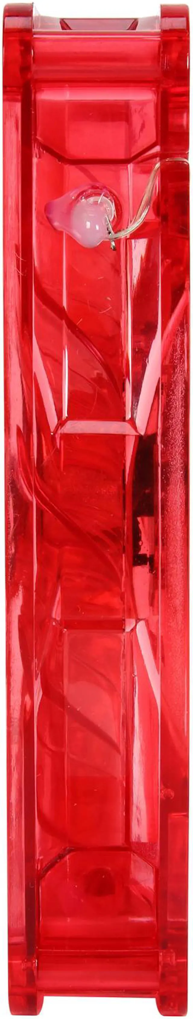 Alt view image 2 of 4 - Bgears b-PWM 140 Translucent Red with Red LEDs, 15 Blades 2 Ball Bearing PWM fan with 500 to 1800 RPM, 110 CFM, 35.8dBA