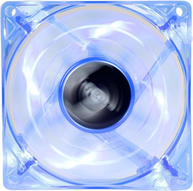 Main image of Bgears b-PWM 80 Translucent Blue with Blue LEDs, 2 ball Bearing PWM fan with  500 to 4000RPM, 78CFM, 37dba
