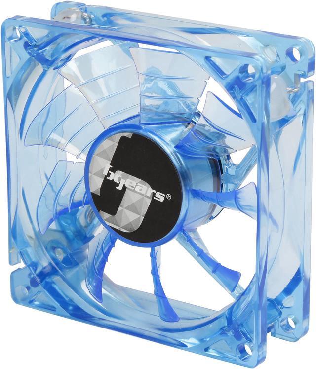 Alt view image 3 of 6 - Bgears b-PWM 80 Translucent Blue with Blue LEDs, 2 ball Bearing PWM fan with  500 to 4000RPM, 78CFM, 37dba