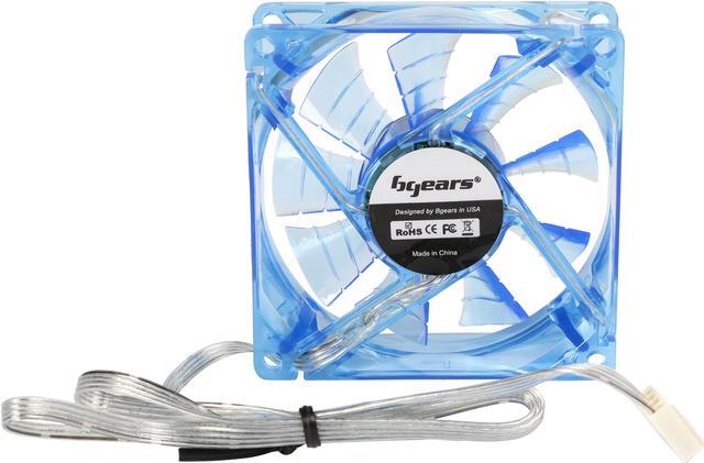 Alt view image 5 of 6 - Bgears b-PWM 80 Translucent Blue with Blue LEDs, 2 ball Bearing PWM fan with  500 to 4000RPM, 78CFM, 37dba