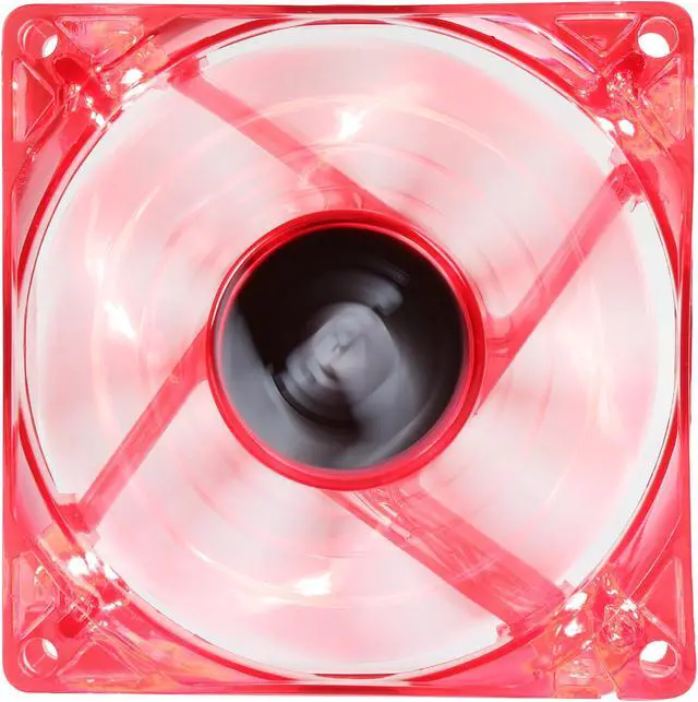 Main image of Bgears b-PWM 80 Translucent Red with RED LEDs, 2 ball Bearing PWM fan with 500 to 4000RPM, 78CFM, 37dba