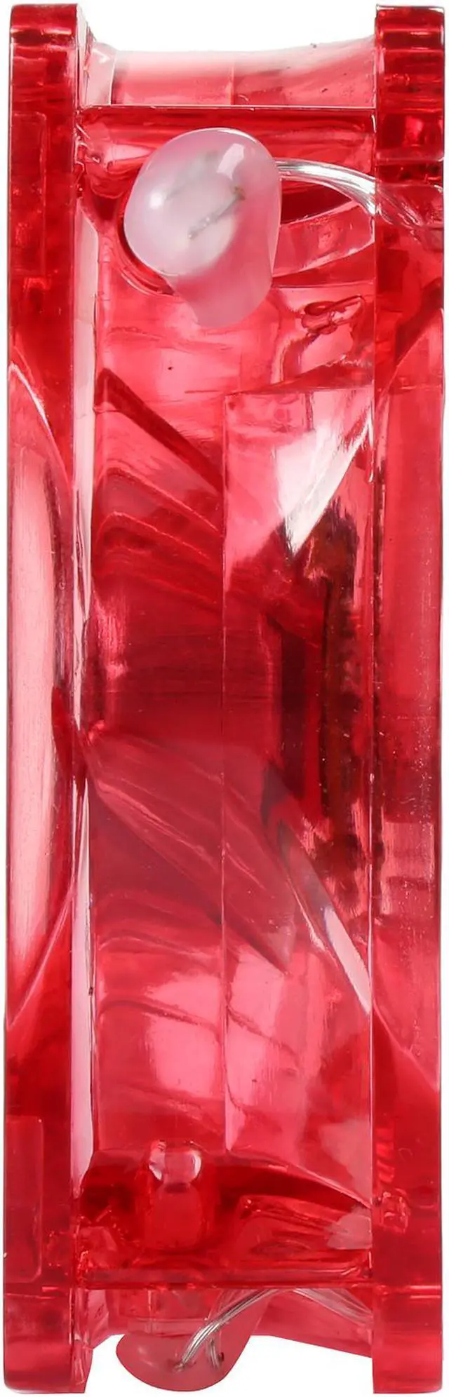 Alt view image 3 of 6 - Bgears b-PWM 80 Translucent Red with RED LEDs, 2 ball Bearing PWM fan with 500 to 4000RPM, 78CFM, 37dba