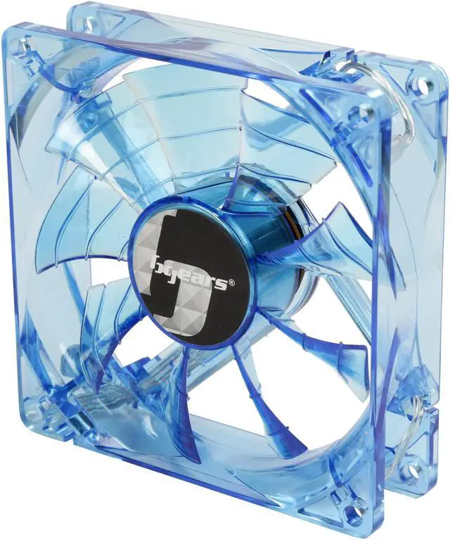 Alt view image 2 of 6 - Bgears b-PWM 90 Translucent Blue with Blue LEDs 2 ball Bearing PWM fan with  500 to 4000RPM, 88CFM, 39dba