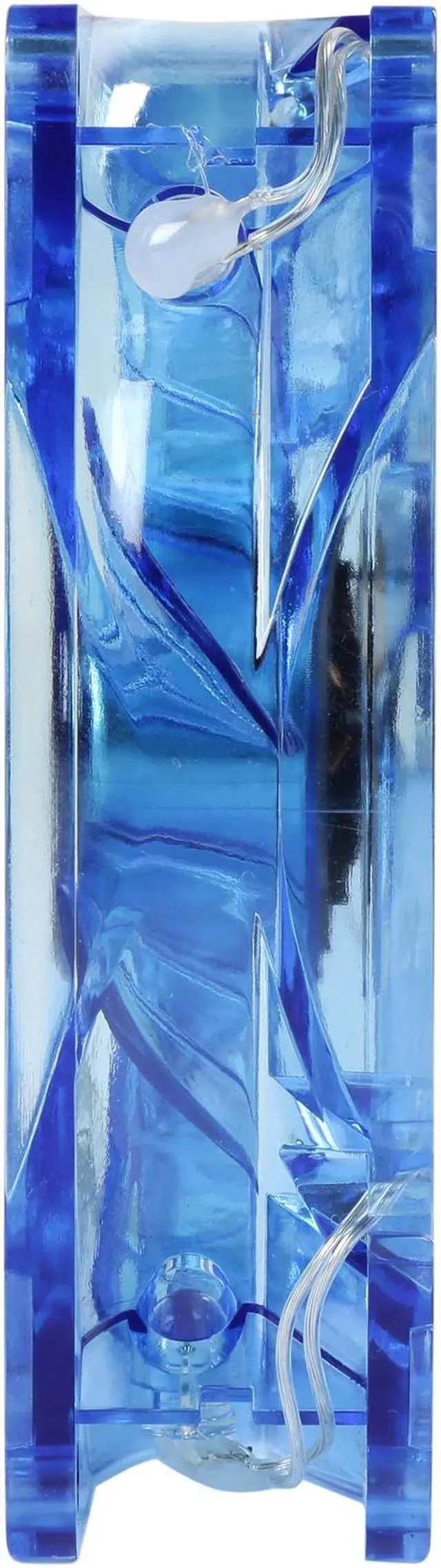 Alt view image 3 of 6 - Bgears b-PWM 90 Translucent Blue with Blue LEDs 2 ball Bearing PWM fan with  500 to 4000RPM, 88CFM, 39dba
