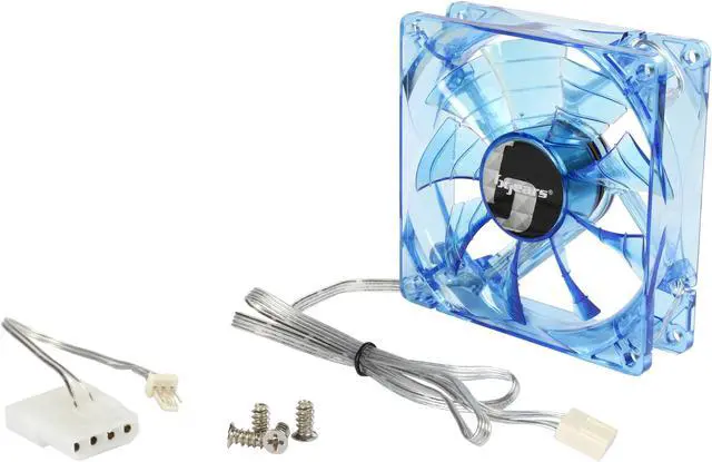 Alt view image 5 of 6 - Bgears b-PWM 90 Translucent Blue with Blue LEDs 2 ball Bearing PWM fan with  500 to 4000RPM, 88CFM, 39dba