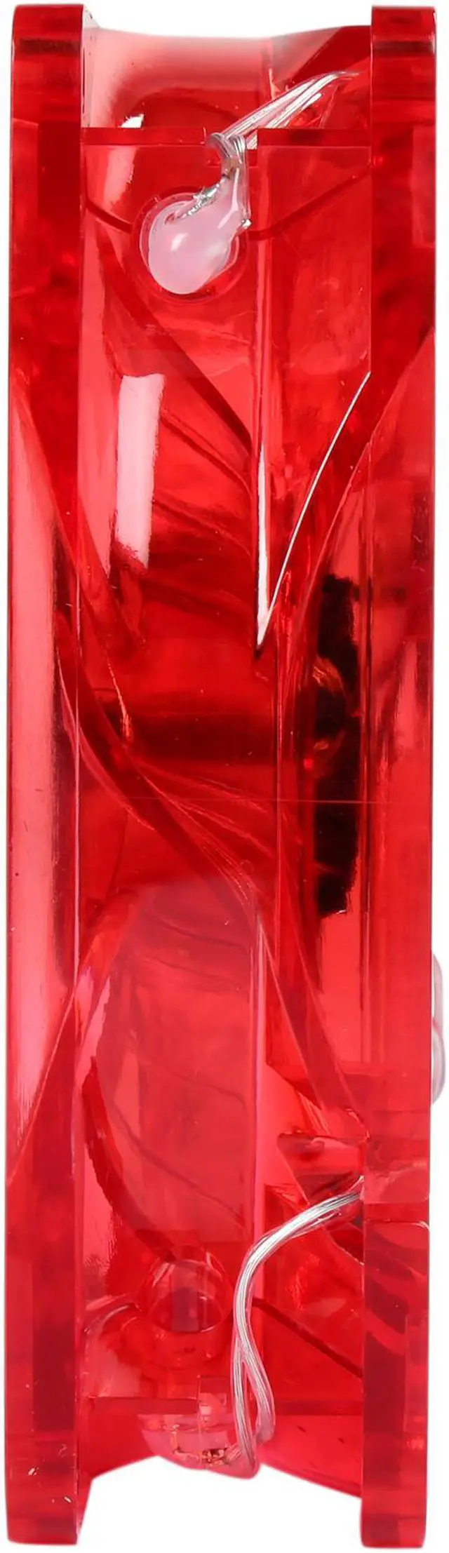 Alt view image 4 of 6 - Bgears b-PWM 90 Translucent Red with Red LEDs, 2 ball Bearing PWM fan with 500 to 4000RPM, 88CFM, 39dba