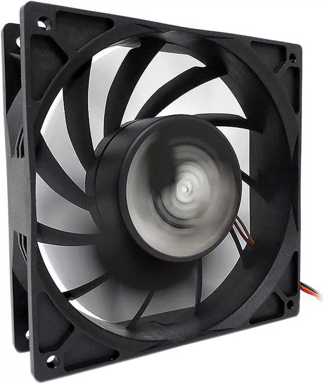 Alt view image 8 of 9 - Bgears b-Blaster 140x38mm 2 ball bearing High Speed 5200 RPM High Airflow 308 CFM 4pin 4wire PWM 12VDC fan.