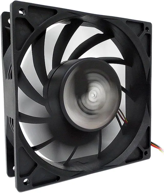 Alt view image 8 of 9 - Bgears b-Blaster 24V 140x38mm 2 ball bearing High Speed 5200 RPM High Airflow 308 CFM 3pin 3wire PWM 24VDC fan.