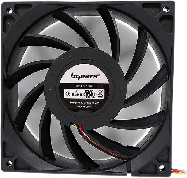 Alt view image 9 of 9 - Bgears b-Blaster 24V 140x38mm 2 ball bearing High Speed 5200 RPM High Airflow 308 CFM 3pin 3wire PWM 24VDC fan.