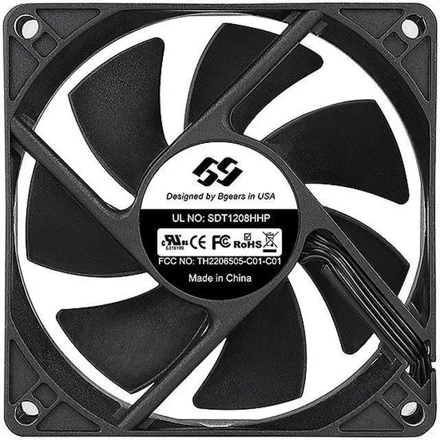 Alt view image 2 of 5 - Bgears b-BlasterPWM 80mm 2 ball bearing PWM fan with speed range from 600 to 5000 RPM AirFlow 98 CFM 4pin 4wire PWM 12VDC fan.