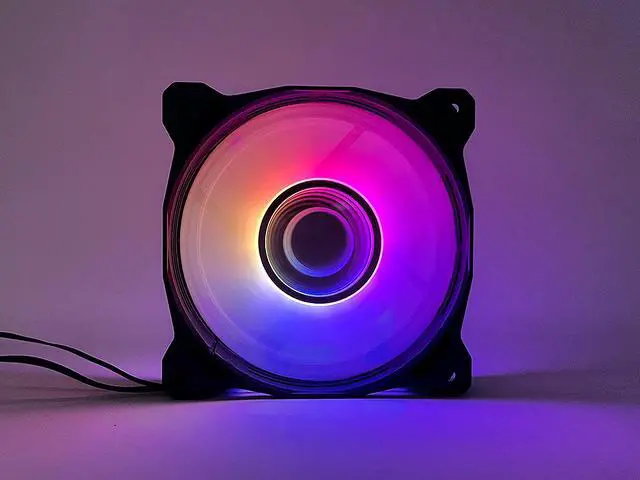 Alt view image 5 of 19 - Bgears b-PWM Vortex 120 RGB 120mm Non-LED LED Case Fan