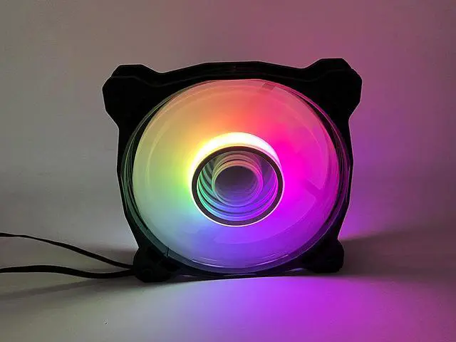 Alt view image 6 of 19 - Bgears b-PWM Vortex 120 RGB 120mm Non-LED LED Case Fan