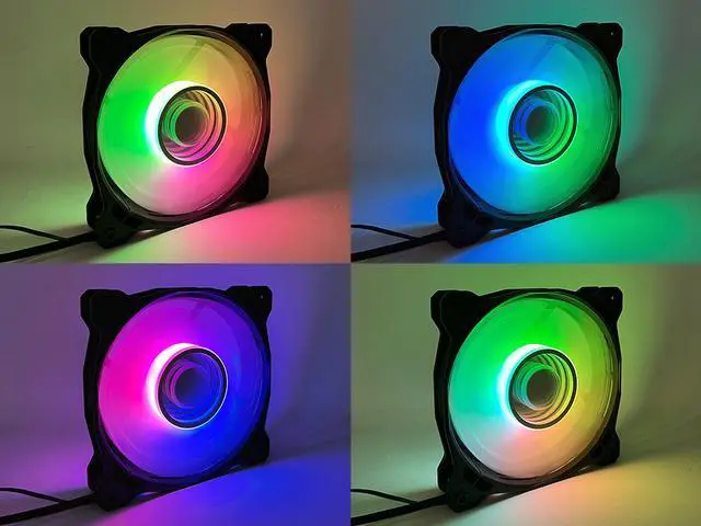 Alt view image 8 of 19 - Bgears b-PWM Vortex 120 RGB 120mm Non-LED LED Case Fan